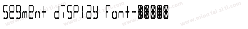 Segment display font字体转换